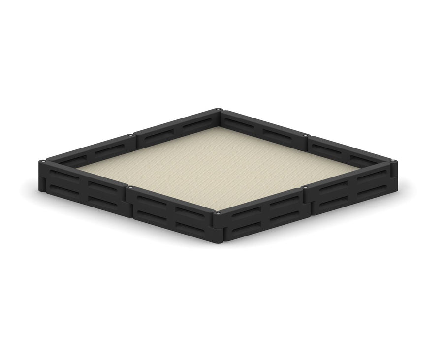 Commercial Playground Sandbox with Cover, 8' x 8'