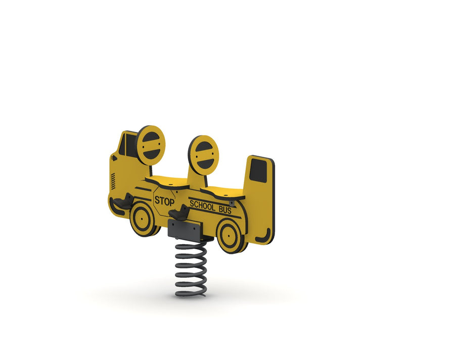 School Bus Playground Spring Rider, 2-Seat