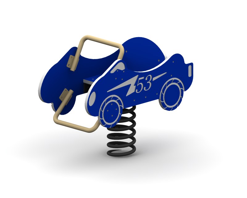 Race Car Playground Spring Rider, Single Seat