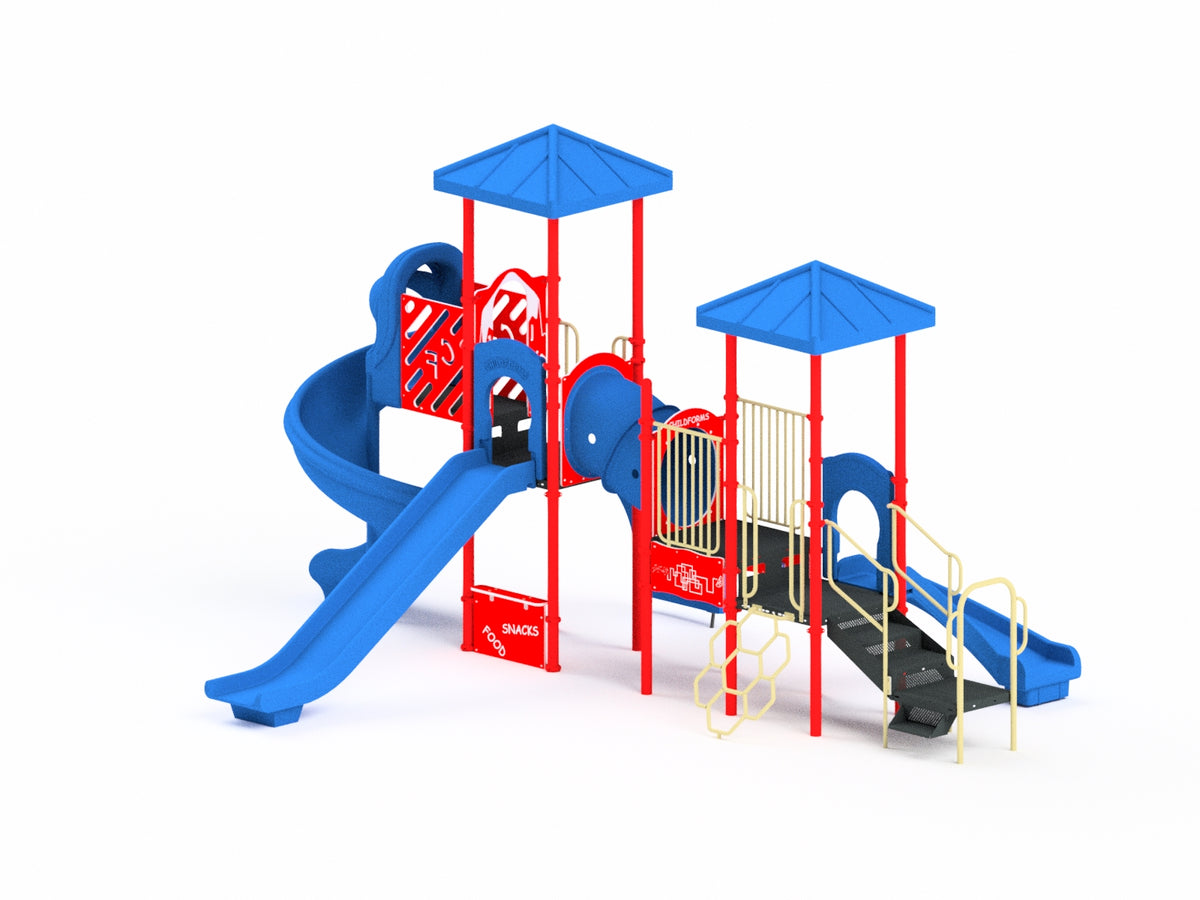 Quick-Ship Commercial Play Structure #4, Ages 2-12