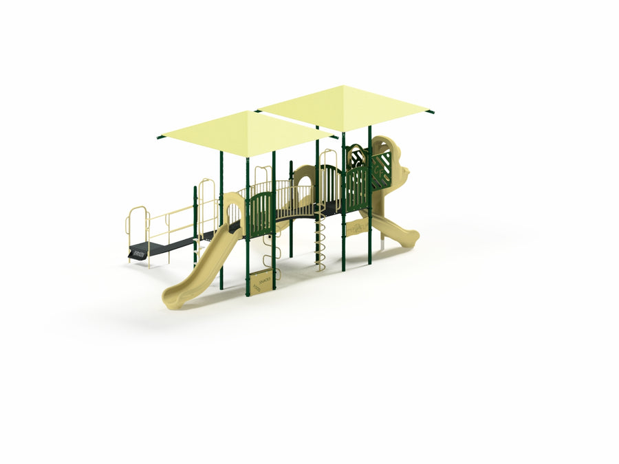 Commercial Play Structure with Shade Canopy, Ages 5-12 (Model 354200)