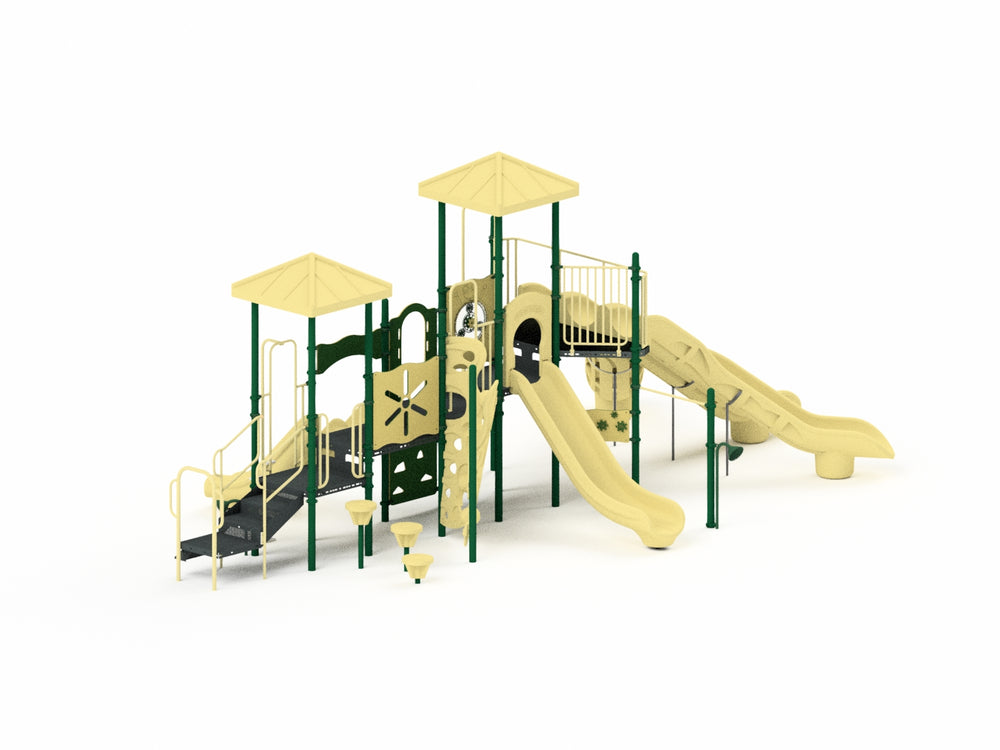 Commercial Play Structure with Shade Canopy, Ages 5-12 (Model 35590)