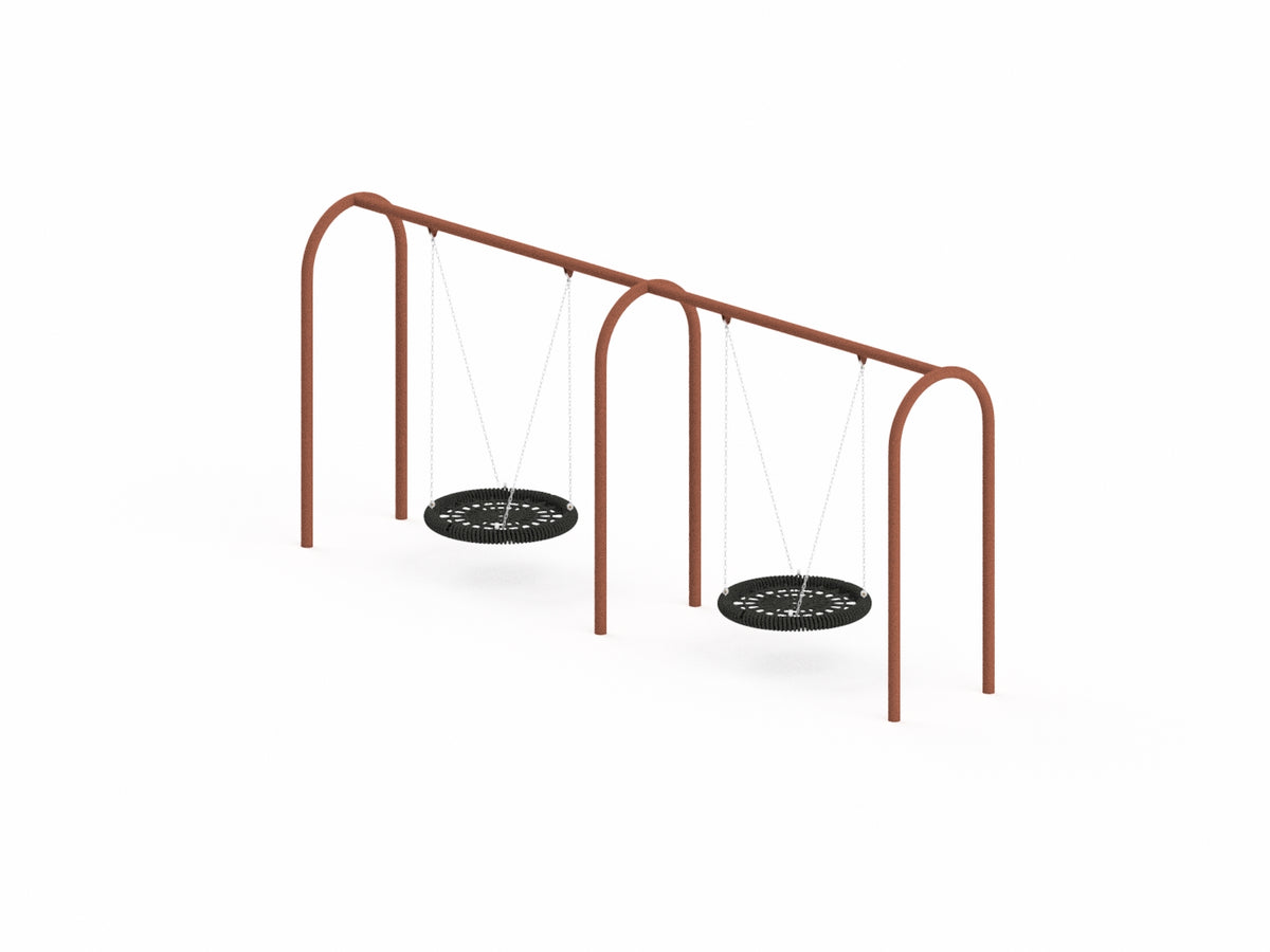 Commercial Bird Nest Swing Set, 2 Bay