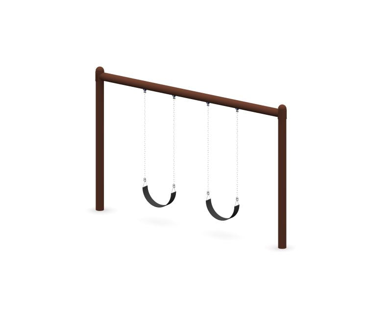 Commercial Single Post Swing Set, 5" OD, 1 Bay