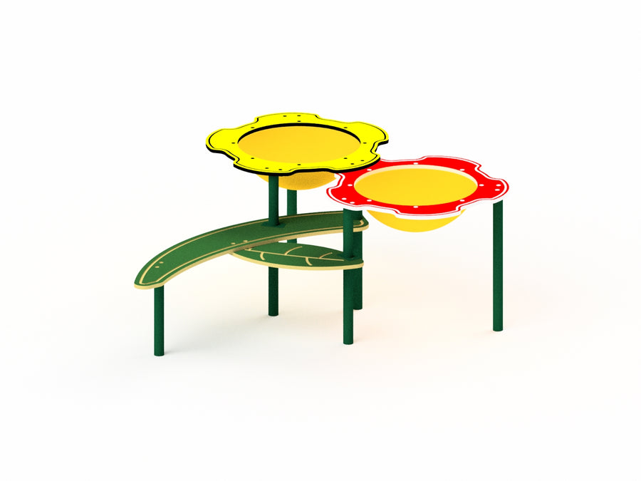 Double Flower Sand and Water Play Table